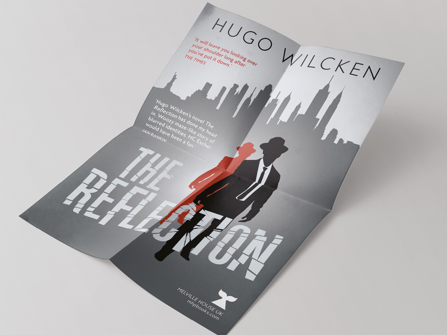 An A1 poster for the book The Reflection, using the cover artwork