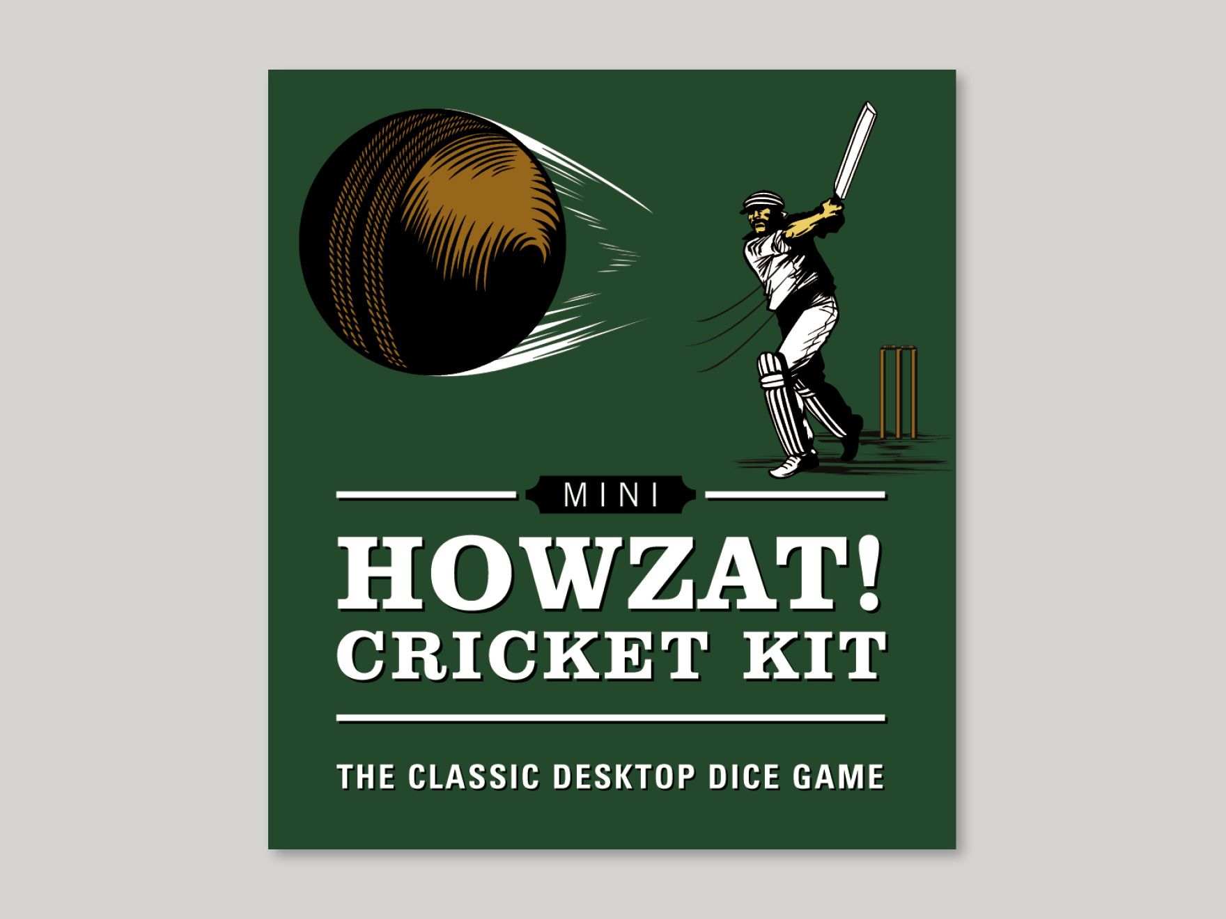 Box front to the Howzat Cricket Mini Kit game