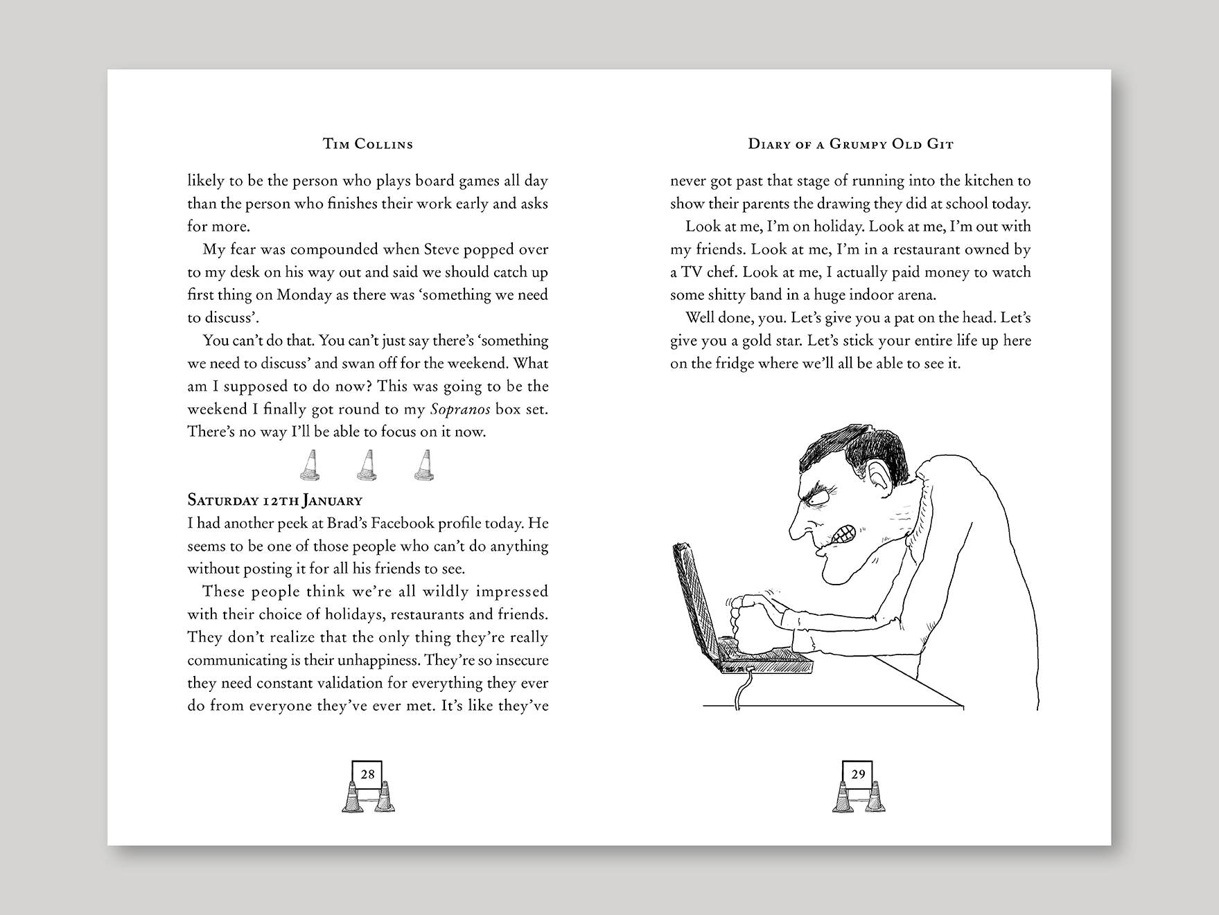 Inside pages from a typeset book with illustrations in the text